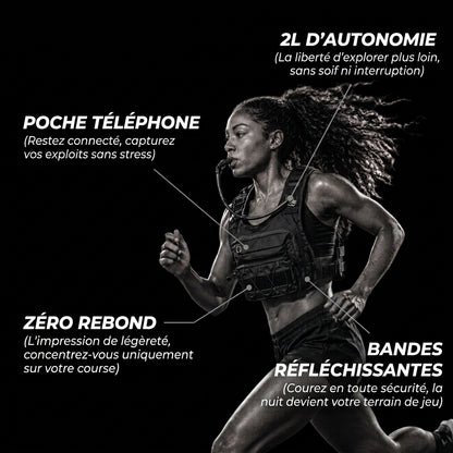 HYDREKO — Gilet d'Hydratation 2L Anti-Rebond | Course & Trail